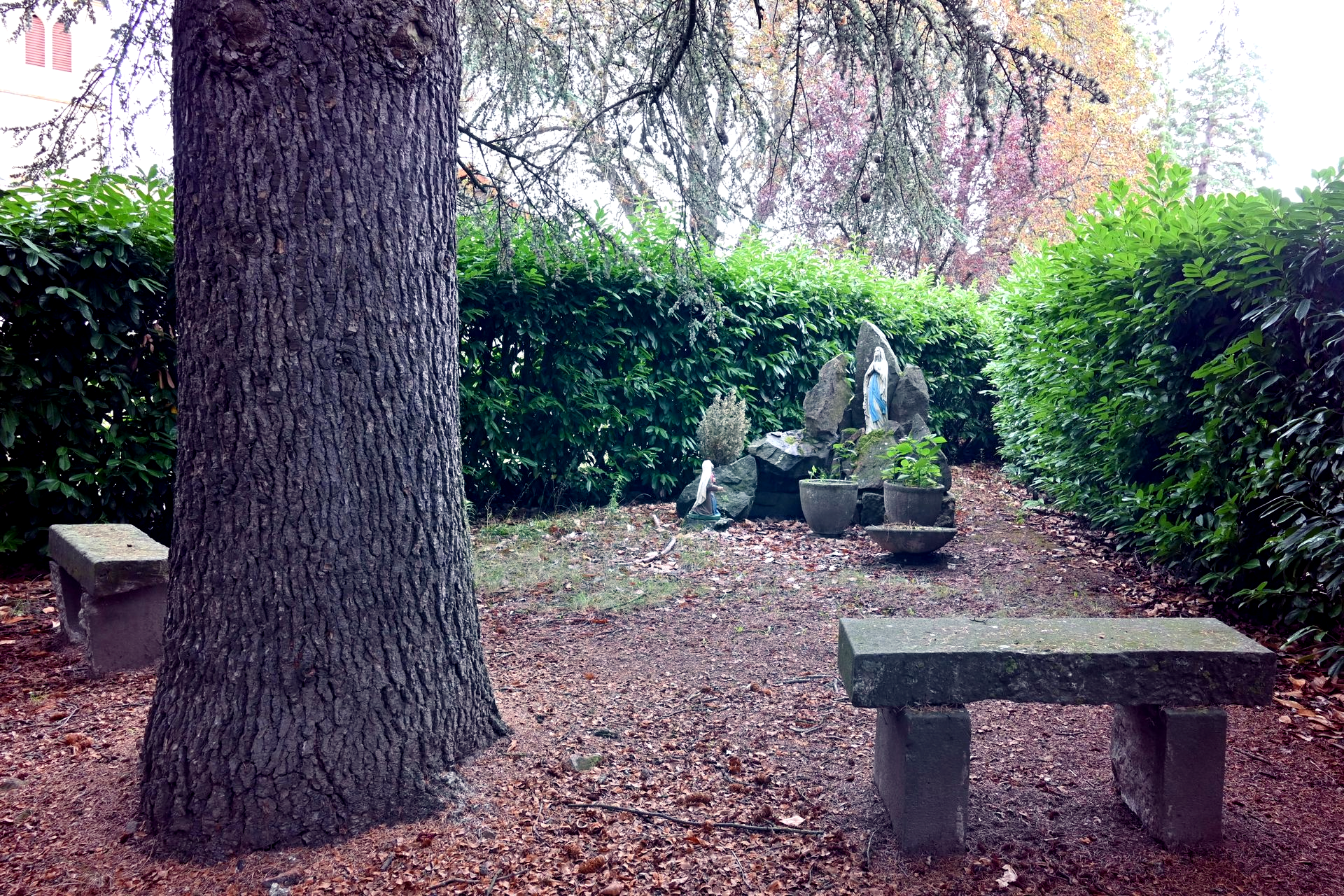 grotte lourdes jardin prière